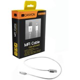 Canyon Ultra-compact MFI Apple cable 1m White CNS-MFICAB01W