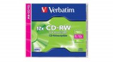 CD-RW lemez, újraírható, SERL, 700MB, 8-12x, normál tok, VERBATIM