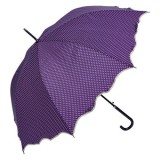 CLEEF.JZUM0058PA Pöttyös esernyő hullámos szélű, átmérő 98cm, lila
