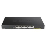 D-link 24-port Gigabit PoE Smart Managed Switch with 4x 10G SFP+ ports, 370Watts