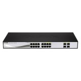 D-Link DGS-1210-16 16x1000Mbps+4 Combo/SFP Port RM L2 Fanless Smart Managed Switch