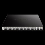 D-Link DGS-1210-52MP L2 Gigabit Ethernet PoE Fekete, Szürke switch