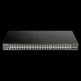 D-Link DGS-1250-52X 48 port Gigabit 4xSFP+ L3 Lite Smart menedzselhető rack switch