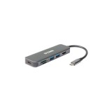 D-Link DUB-2327 dokkoló állomás és port replikátor Vezetékes USB C-típus Szürke (DUB-2327)
