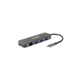 D-Link DUB-2334 dokkoló állomás és port replikátor Vezetékes USB C-típus Szürke (DUB-2334)
