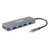 D-Link DUB-2340 USB 3.0, USB-C Szürke USB Hub