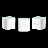 D-Link M15-3 EAGLE PRO AI, AX1500, WiFi 6, Kétsávos, MU-MIMO, 1.5Gbps, Fehér WiFi rendszer (3-pack)