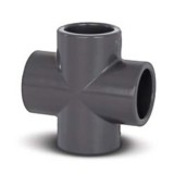 D50 mm PVC Cross Fitting, 50 mm - kereszt idom, PVC csőrendszerekhez