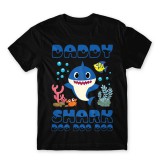 Daddy shark doo doo - férfi póló
