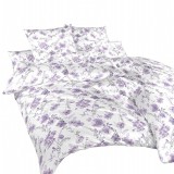 Dadka krepp Virágok lila, fehér 140 × 200, 70 × 90 cm (8596132040981)