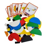 Dala Fa logikai játék- Állatok geometriai alakjai