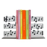 Dallamok dupla könyvtámasz, fekete fém