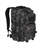 DARK CAMO LASER CUT ASSAULT BACKPACK LARGE - MIL-TEC, lézervágott, hátizsák, nagy, 36 l, dark camo, terepmintás fekete