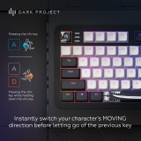 Dark Project Tamsus projektas ALU87B Bushido, G3MS, JAV gamer billentyűzet QWERTY Angol