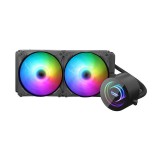 Darkflash DX240 Számítógép vízhűtés AiO RGB 2x 120x120 (fekete)