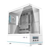 DarkFlash DY451 PRO táp nélküli ablakos ház fehér ventilátorral (DY451 PRO White)