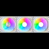 Darkflash Gauss G24 120mm PWM ARGB Rendszerhűtő ventilátor 3db - Fehér (47277-0)