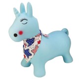 Darpeje Funbee: Ugráló plüss unikornis, kendővel - világoskék