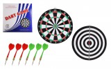 Darts tábla fém kerettel, flock felülettel, 6 dart tűvel