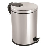 Day-Co Metal Rozsdamentes acél pedálos szemetes, kivehető műanyag vödörrel, 12L, fényes