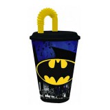 DC Comics Batman szívószálas pohár, műanyag 430 ml