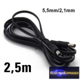 DC dugó - DC dugó kábel 5,52,1mm 2,5m