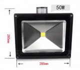 Dc Mozgásérzékelős LED lámpa 12V 50W kültéri fényvető, fényszóró