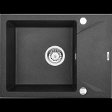 DEANTE ZQJ_G11A Evora egy medencés mosogató rövid csepegtetővel fekete (ZQJ G11A)