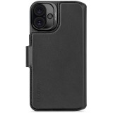 Decoded Leather Abnehmbare Wallet abnehmbare Lederhülle für Apple iPhone 16 PLUS schwarz