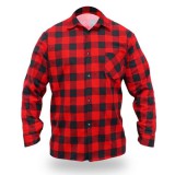 DEDRA BH51F1-S Flanel ing piros, méret S, 100% pamut