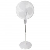 DEDRA DA-1611 Időzítős, 3 sebességes állványos ventillátor, 16", távirányító, 55W, hálós védőburkolat, króm