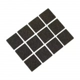 DEDRA M311.204 Öntapadó filcpárna készlet 12db, négyzet, 25mm, bronz színű