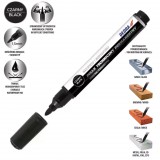 DEDRA M89Z36 Ipari permanens jelölő fekete, kerek 1.5mm 12db cső