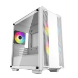 DeepCool CC360 WH ARGB microATX SFF számítógépház, 3x ARGB ventilátor, fehér - R-CC360-WHAPM3-G-1