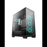 Deepcool CG580 4F Midi Torony Számítógépház + 4db 120mm ARGB ventilátor - Fekete (R-CG580-BKADA4-G-1)