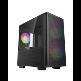 Deepcool CH360 táp nélküli ablakos MicroATX ház fekete (R-CH360-BKAPE3-G-1) (R-CH360-BKAPE3-G-1)