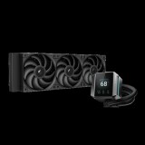 DeepCool CPU Water Cooler - MYSTIQUE 360 (max 21dB; max. 123,09 m3/h; 3x12cm, LED kijelző, fekete)