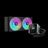DeepCool MYSTIQUE ARGB 240mm Univerzális CPU AiO Vízhűtés - Fekete (MYSTIQUE 240 ARGB)
