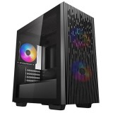 DeepCool Számítógépház - MATREXX 40 3FS (ablakos, 3x LED ventiilátor, mATX, 1xUSB3.0, 1xUSB2.0)