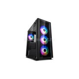 DeepCool Számítógépház - MATREXX 50 ADD-RGB 4F (fekete, ablakos, 4x12cm ventilátor, ATX, mATX, 1xUSB3.0, 2xUSB2.0) (MATREXX_50_ADD-RGB_4F)