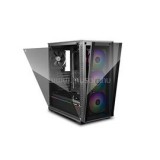 DeepCool Számítógépház - MATREXX 70 ADD RGB 3F (fekete, ablakos, 3x12cm ventilátor, ATX, mATX, 2xUSB3.0, 1xUSB2.0) (MATREXX_70_ADD-RGB_3F)