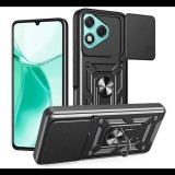 Defender szilikon telefonvédő (ütésállóság, tartógyűrű, kameravédő) FEKETE Honor 400 Lite "Gigapack csomagolás" (GP-168607) (GP-168607)