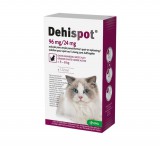 Dehispot rácsepegtető oldat élősködők ellen macskák számára 96/24 mg nagyméretű macskáknak (5 - 8 kg)