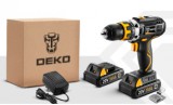 Deko akkus fúró, csavarozó – 20V – 2 akkumulátorral