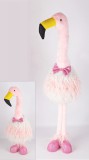 DEKOR FLAMINGÓ TELESZKÓPOS LÁBÚ, RÓZSASZÍN-FEHÉR SZŐRÖS