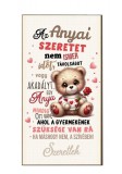 Dekor hűtőmágnes, anyák napja, Az anyai szeretet nem ismer időt