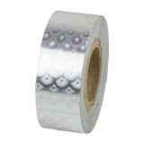 Dekorációs szalag tornakarikára, hal pikkely mintás, 14 m – ezüst – Amaya