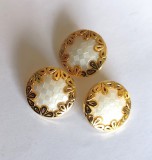 Dekoratív kerek fém gomb - 20 mm