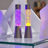 Dekoratív lávalámpa LED RGB csillogó 33 cm