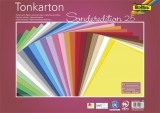 Dekorkarton, 2 oldalas, 50x70cm, 220 g, 25 lap, FOLIA, vegyes színek (FL61222599)